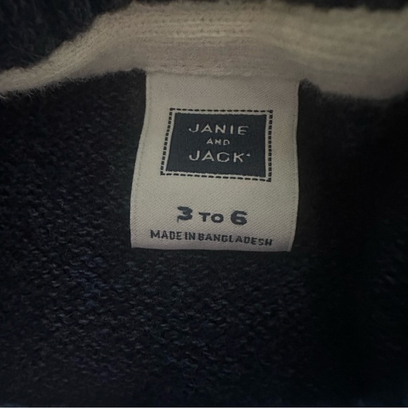 Janie and Jack Blue and White Striped Sweater - Picture 3 of 3